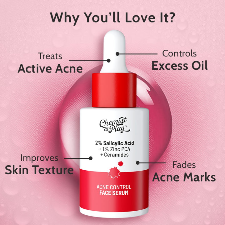 The Clear Skin Duo (2% Salicylic Acid Face Wash - 100 ml | Acne Control Face Serum - 10 ml)