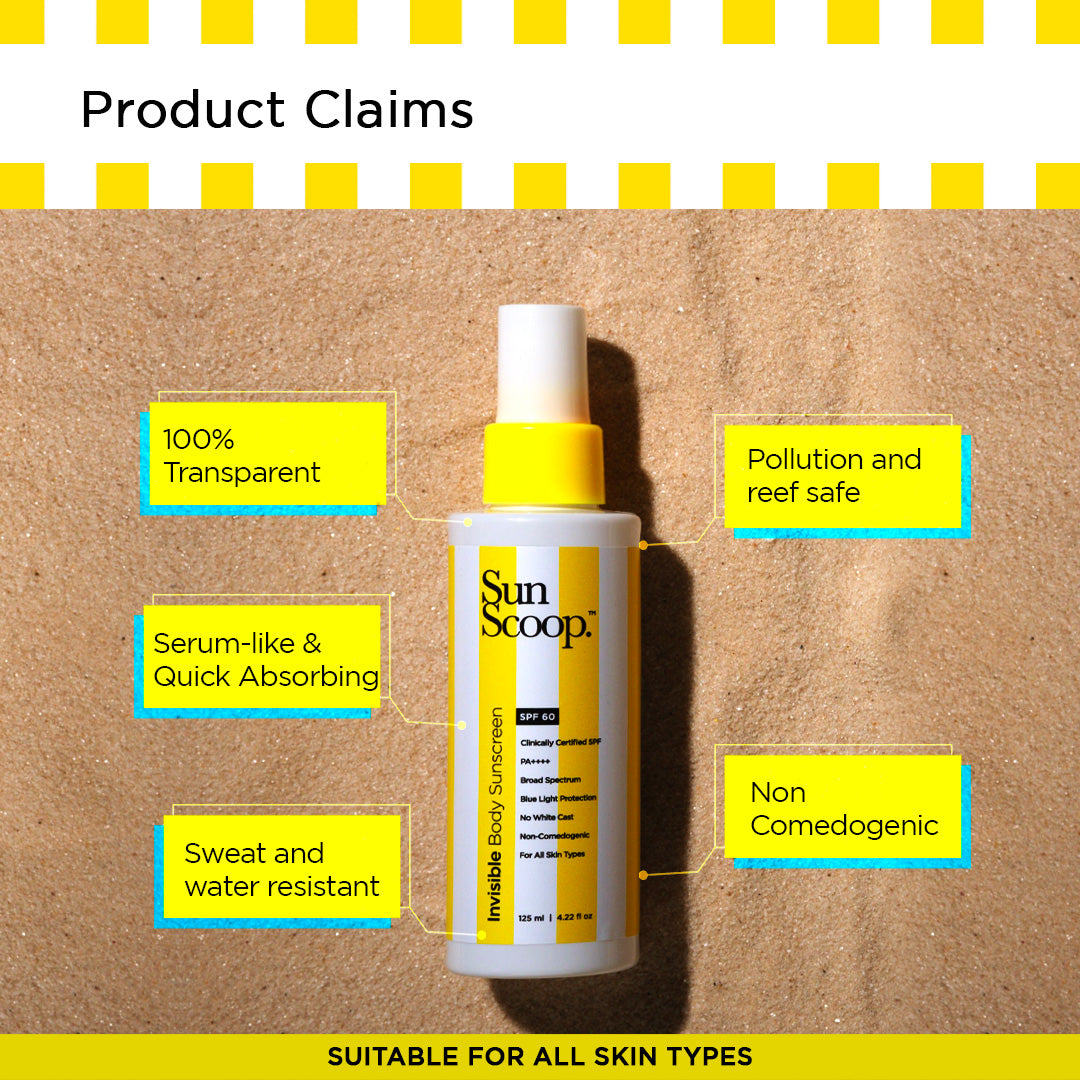 Sunscreen spray Product claims