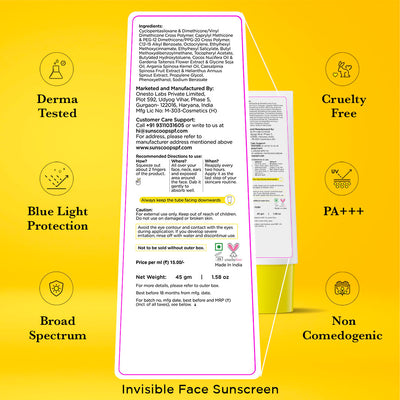 Invisible Body Sunscreen + Invisible Face Sunscreen by Sunscoop